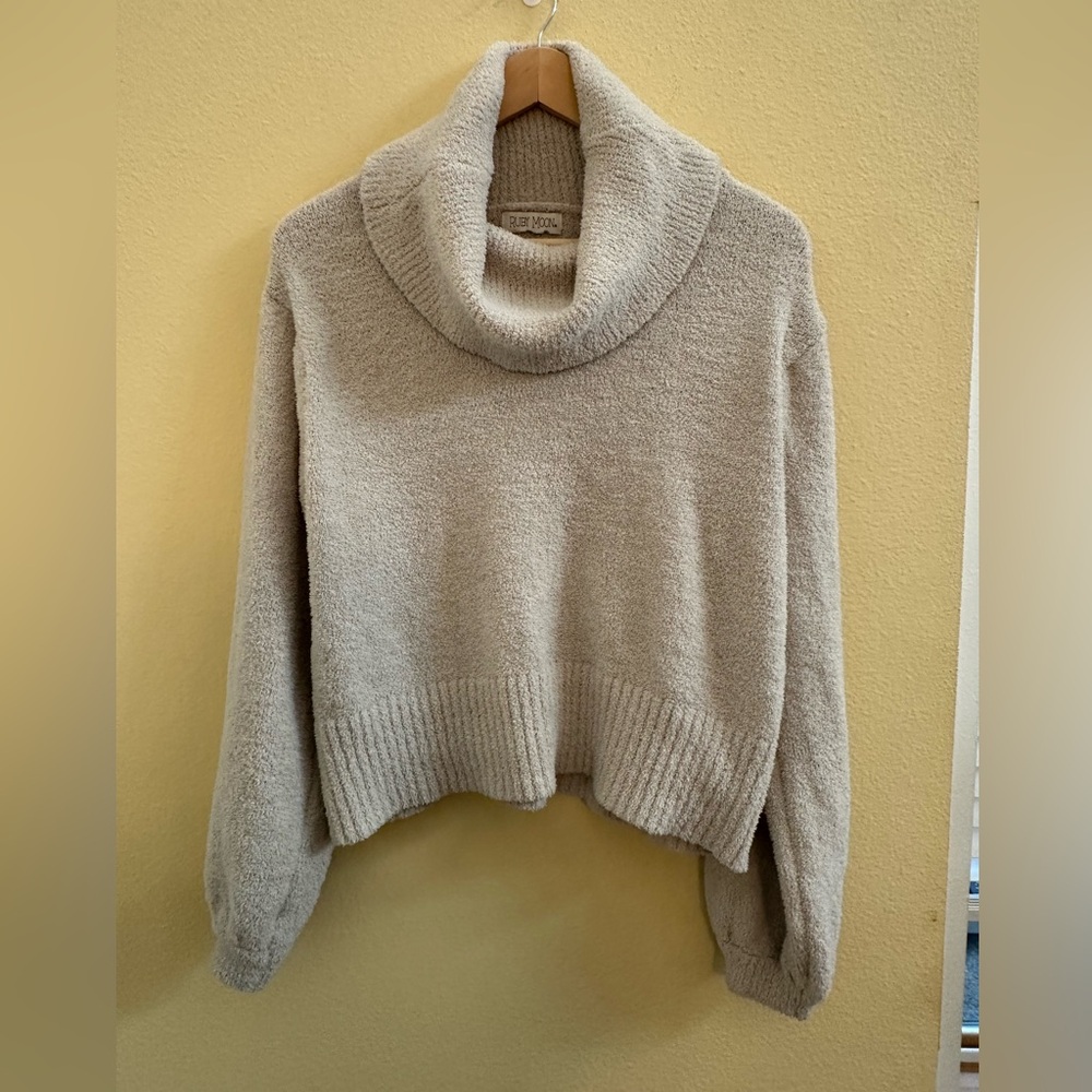 Ruby Moon Soft Cream Cowl Neck Sweater